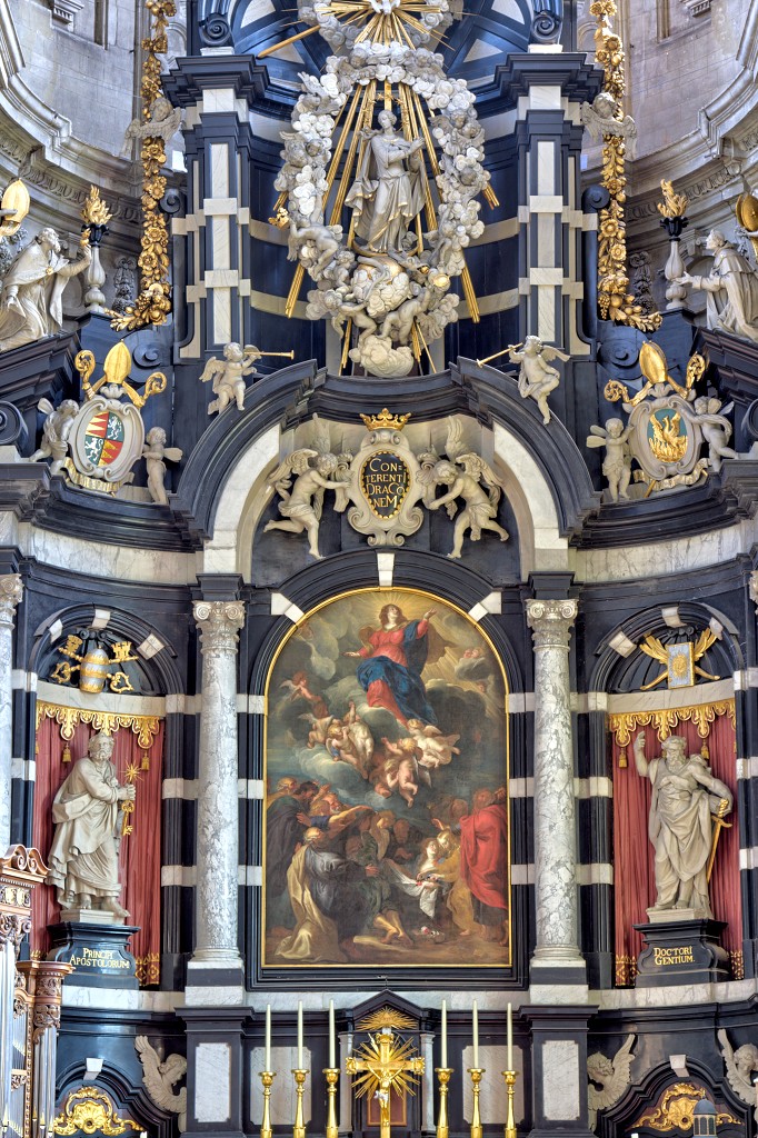 HDR kerkfotografie Sint-Servaasbasiliek Grimbergen basiliek basilica basilique kerk eglise bedevaart rooms katholiek religie religion bedevaartsoord